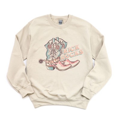 Simply Sage Market Women's Graphic Sweatshirt Kick Rocks Boots