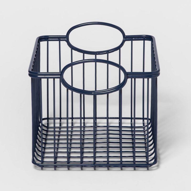 Wire Stackable Kids' Storage Basket Navy - Pillowfort™, 1 of 5