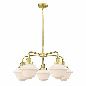 Oxford - 5 Light Stem Hung Chandelier In Art Deco Style-13.5 Inches Tall and 24.5 Inches Wide - 1 of 1