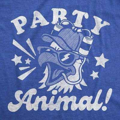 Мужские футболки Crazy Dog T-Shirts, Inc. Mens Funny T Shirts Party Animal Bald Eagle Sarcastic Fourth Of July Graphic Novelty Tee for Men - Crazy Dog Men's T Shirt For Fourth Of July M — фото 2