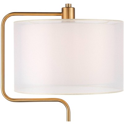 Carlyle 30.5" Black and Gold Desk Lamp with USB Port