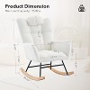 Upholstered Nursery Rocking Chair Indoor Comfortable Glider Chair High Back Teddy Boucle Rocker Chair for Baby Nursery,Living Room,Bedroom - 2 of 4
