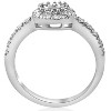 Pompeii3 1/3ct Pave Halo 14K White Gold Diamond Engagement Setting Mount - 3 of 4