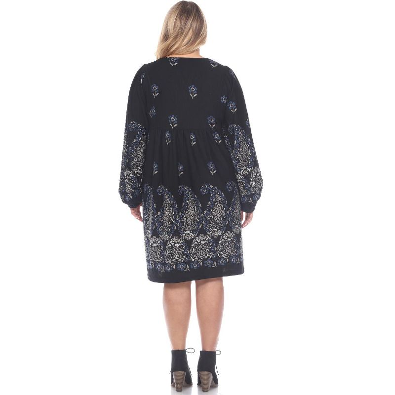 Women's Plus Size Apolline Embroidered Sweater Dress - White Mark, 3 of 4