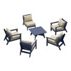 WestinTrends Avalon Outdoor 6-Piece Modular Sectional Patio Furniture Sofa Set, Navy Blue/Beige - 4 of 4