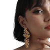 SOHI Women's Metallic Flora Drop Earrings - 4 of 4