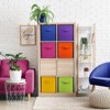 Sorbus Mixed Colors 13 Inch 12 Pack Sturdy Collapsible Fabric Storage Cubes with Handle - for Organizing Clothes, Toys, Books, Shelves & more - 4 of 4