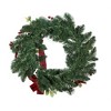 Kurt Adler Artificial Berries and Pinecone Ribbon Wreath Christmas Decoration, Green, 24" - 4 of 4