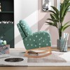 LOVMOR 26.8"W Modern Rocking Chair, Mid Century Accent Rocker Armchair With Side Pocket, Upholstered High Back Wooden Rocking Chair - 4 of 4