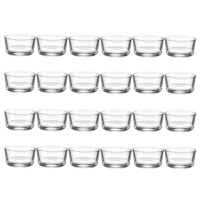 Clear Glass Tealight Candle Holders (24 Pack) 1 x 2 Inches