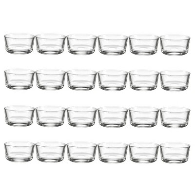 Clear Glass Tealight Candle Holders (24 Pack) 1 x 2 Inches