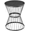 Outsunny 16" Steel Patio End Table, Side Table with Hourglass Design, Accent Table for Outdoor and Indoor Use - 4 of 4