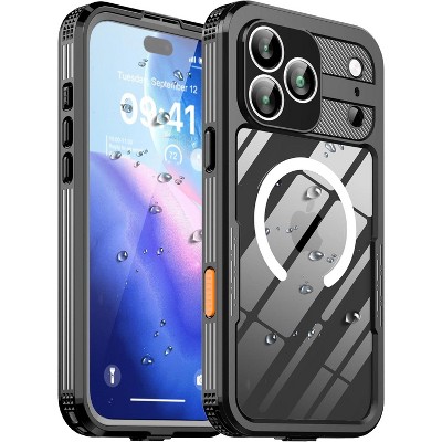 IPhone 17 Pro Max 6.9-inch Waterproof Protective Case,Dustproof and Shockproof, Screen Protector,Compatible with MagSafe Magnetic System (Black)