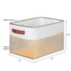 Aoibox 15 Inch Storage Baskets with Handles for Shelves Collapsible Fabric Bins Hard Bottom Closet Organizer Khaki 4 Pack - 3 of 4