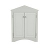 Modern Corner Storage Cabinet With Adjustable Shelves 2 Doors Triangle Freestanding Floor Cabinet For Living Room Small Space - 3 of 4