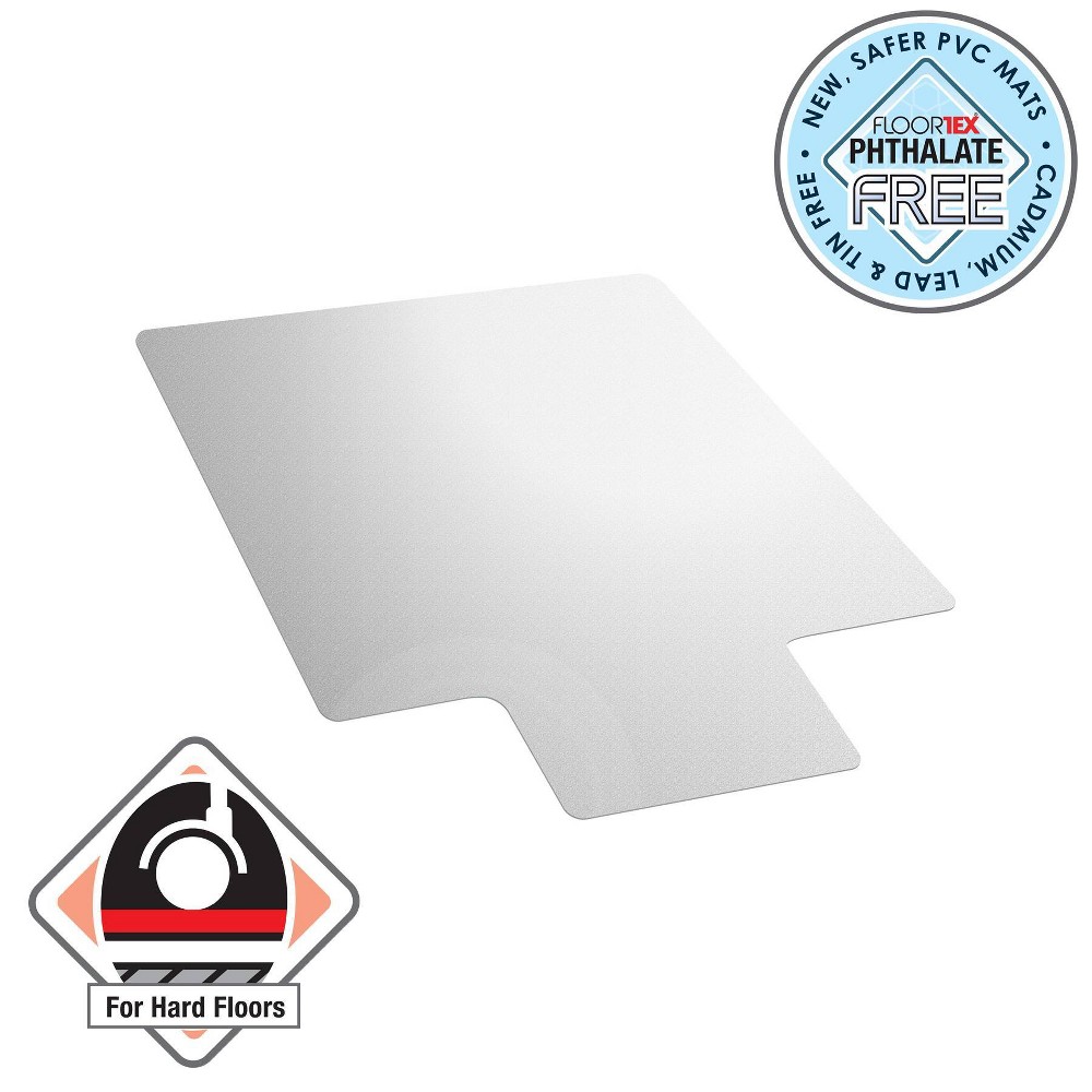 Photos - Other Textiles Floortex 48"x51" Valuemat PVC Chair Mat for Hard Floors Lipped Clear  