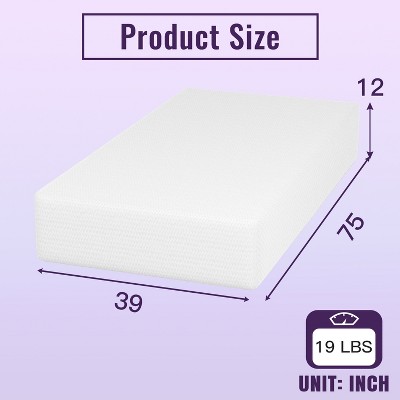 Twin White Gel Memory Foam Adjustable Bed Mattress