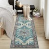 coucheta Vintage Washable Area Rug for Living Room, Multi-size  Retro Medallion Non Slip with Rubber Backing Low Pile Carpet, for Bedroom, Dining - 2 of 4