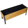 Mlmh & Kngwa 37"W Garden Wood Rectangular Garden Planter Box - 3 of 4