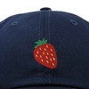 Dalix Strawberry Embroidered Cotton Dad Hat Fruit Adjustable Casual Baseball Cap Nature Womens - 2 of 4