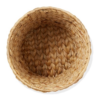 Natural Handwoven Water Hyacinth Waste Basket