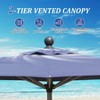 TiramisuBest Rectangle Patio Umbrella with Crank Lift & Tilt Brick red - 2 of 4