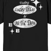 Black Ball, BBB, Feeling Lucky Today & All The Days, on Black Short Sleeve Adult T-Shirt - 4 of 4