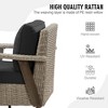 YARDSIGHT Patio Swivel Rocking Chair with Cushions & Storage Side Table - Outdoor Wicker Lounge Set for Porch or Backyard - 3 of 4