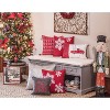 11.5"x11.5" Merry Christmas Square Throw Pillow Gray - Pillow Perfect: Indoor Abstract Design, Festive Holiday Decor - 4 of 4