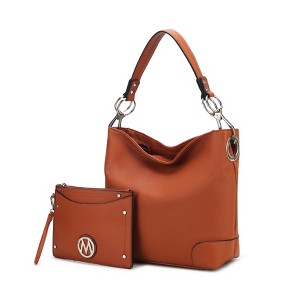 MKF Collection Viviana Vegan Leather Hobo Bag with Matching Wristlet by Mia K - 1 of 4
