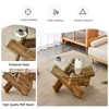 NicBex Modern Circular Tempered Glass Coffee Table with Wood Colored MDF Legs,Distinctive Design Tea/Center Table for Living Room - 4 of 4