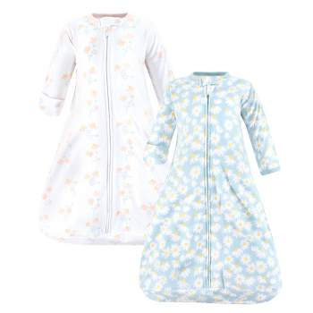 Hudson Baby Infant Girl Cotton Long-Sleeve Wearable Sleeping Bag, Sack, Blanket, Mixed Daisy
