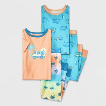 Toddler Boys' 4pc Cars & Palm Tree Printed Pajama Set - Cat & Jack™ Green