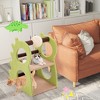 Tangkula 2-Tier Dinosaur Cat Tree Tower w/ Rotating Scratching Sisal Ball Climbing Rods - 2 of 4