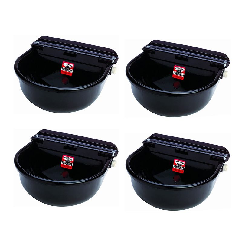 Little Giant 88ESW Epoxy Coated Heavy Gauge Steel All Purpose Automatic Stock Waterer for Horses, Cattle, and Outside Animals, Black (4 Pack), 1 of 5