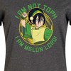 Women's Avatar: The Last Airbender Toph Melon Lord Graphic T-shirt Dress - Heather Charcoal - 4X - 2 of 4