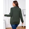 Clearlove Women Plus Size Chunky Knit Cardigan Sweater Long Sleeve V Neck Button up Sweater Coat - 4 of 4