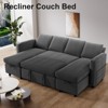 Vipbear 81" Sleeper Sofa Bed with Pull Out Bed, L Shaped Couch Sectional Sleeper Sofa - 2 of 4