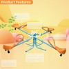 RUVALINO Playground Swings for Outdoor Swing Set, Children Outdoor Playset Place, Suitable for Garden, Courtyard, Multicolored,72”*29.7”*21.3" - 2 of 4