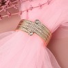 SOHI Women's Champayne Gold Embellished Lined Bracelet - 2 of 4