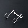 5pcs /Pack S-Shaped Double Hook Stainless Steel Coat And Drawer Door Rear Hook(Stainless Steel Color) - 2 of 4