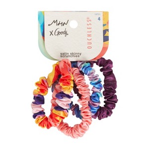 Goody x Morgan Harper Nichols Thin Satin Hair Scrunchies - 4ct - 1 of 4