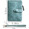 Clotth Womens Small Bifold PU Leather Wallet with RFID Blocking, Large Capacity & Wrist Strap | Easy to Use for Everyday Carry, Travel - 3 of 4