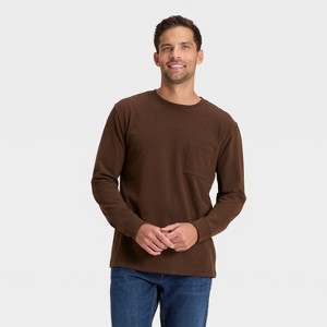 Men's Vintage Long Sleeve Pocket T-Shirt - Goodfellow & Co™ - 1 of 3