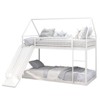 NicBex Twin Over Twin Bunk Bed,House Bed with Ladder and Slider,Metal Bunk Bed Frame for Dormitory and Bedroom,No Box Spring Needed - 3 of 4