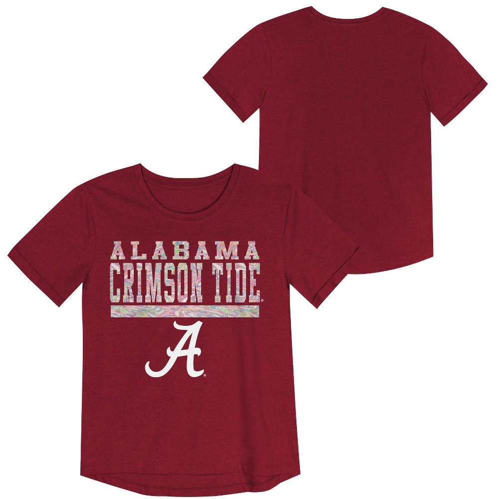 NCAA Alabama Crimson Tide Girls Foil T-Shirt