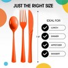 Exquisite Solid Color Plastic Utensil Cutlery Set Forks Spoons Knives- 150 Pack - 4 of 4