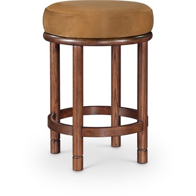 Meridian Furniture,Monette Saddle Velvet Counter Stool