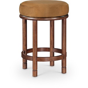 Meridian Furniture,Monette Saddle Velvet Counter Stool - 1 of 4