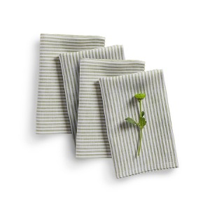 Solino Home Striped Linen Dinner Napkins | Narrow Stripe - 1 of 4